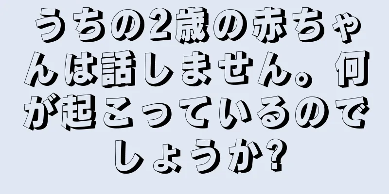 うちの2歳の赤ちゃんは話しません。何が起こっているのでしょうか?