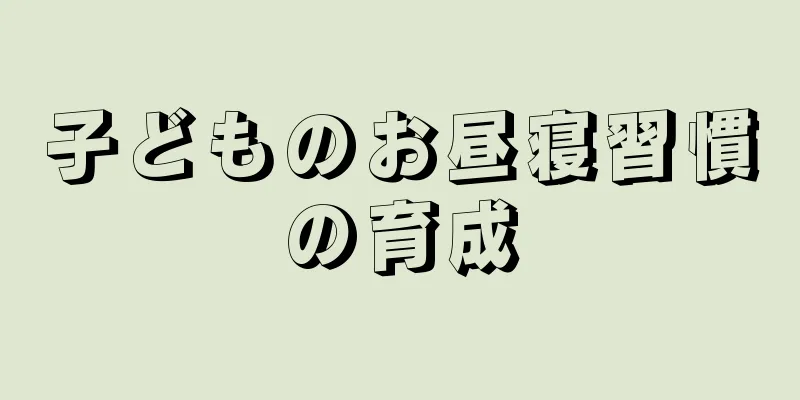 子どものお昼寝習慣の育成