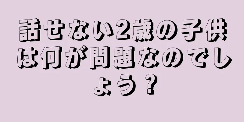 話せない2歳の子供は何が問題なのでしょう？