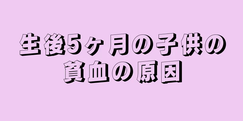 生後5ヶ月の子供の貧血の原因