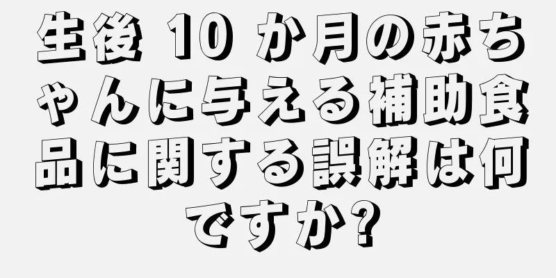 生後 10 か月の赤ちゃんに与える補助食品に関する誤解は何ですか?