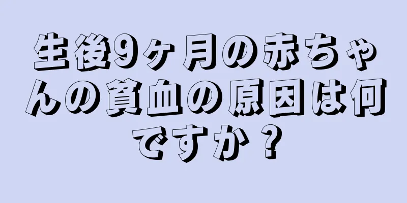 生後9ヶ月の赤ちゃんの貧血の原因は何ですか？