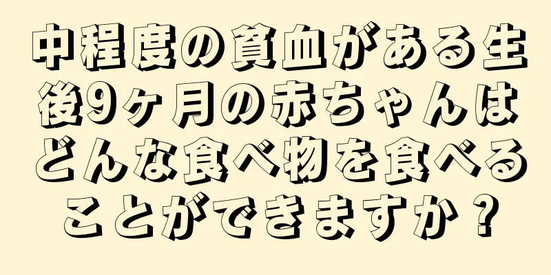 中程度の貧血がある生後9ヶ月の赤ちゃんはどんな食べ物を食べることができますか？