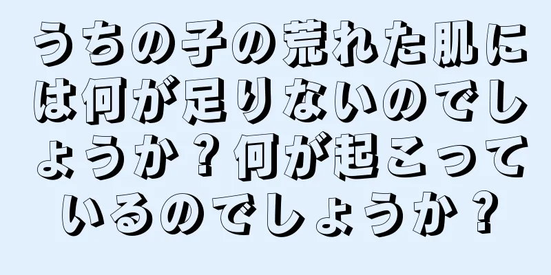 うちの子の荒れた肌には何が足りないのでしょうか？何が起こっているのでしょうか？
