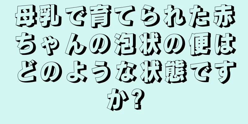 母乳で育てられた赤ちゃんの泡状の便はどのような状態ですか?