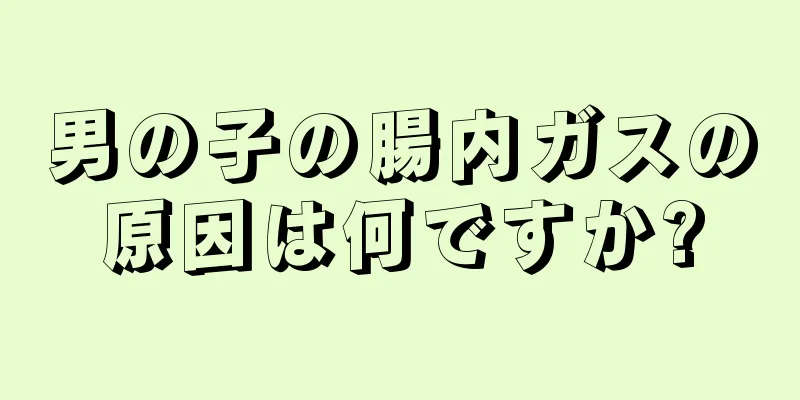 男の子の腸内ガスの原因は何ですか?