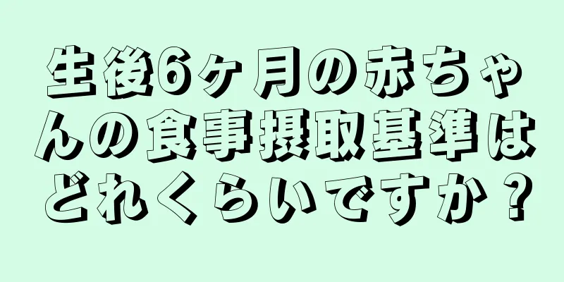 生後6ヶ月の赤ちゃんの食事摂取基準はどれくらいですか？