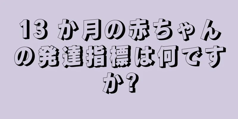 13 か月の赤ちゃんの発達指標は何ですか?