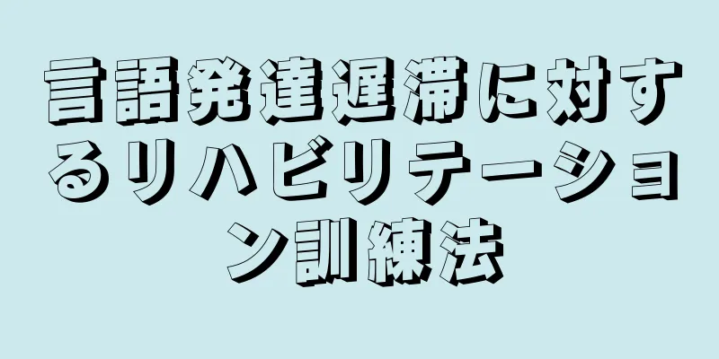 言語発達遅滞に対するリハビリテーション訓練法