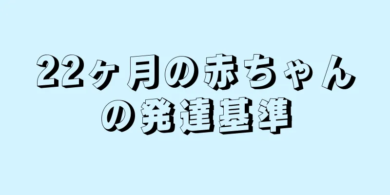 22ヶ月の赤ちゃんの発達基準