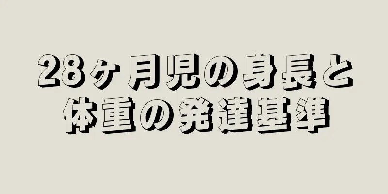 28ヶ月児の身長と体重の発達基準