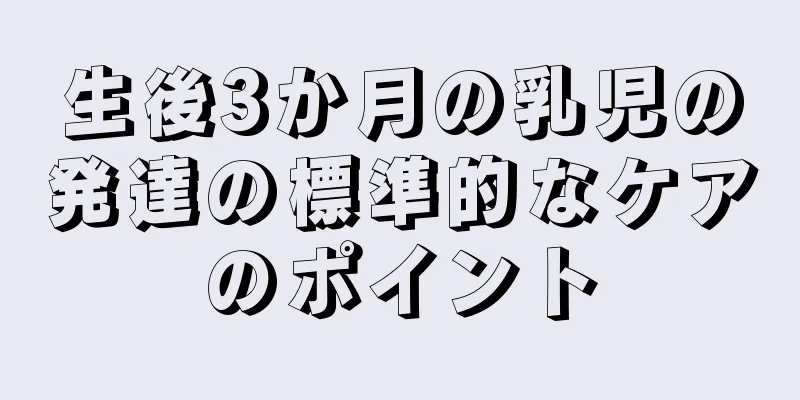 生後3か月の乳児の発達の標準的なケアのポイント