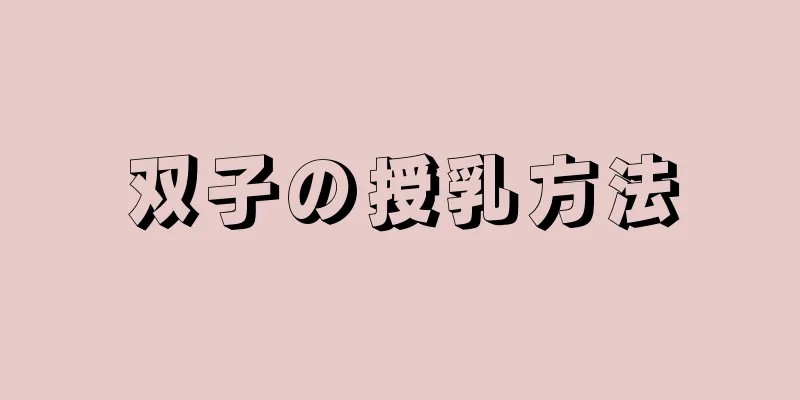 双子の授乳方法