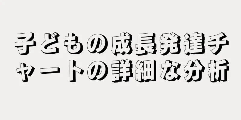 子どもの成長発達チャートの詳細な分析