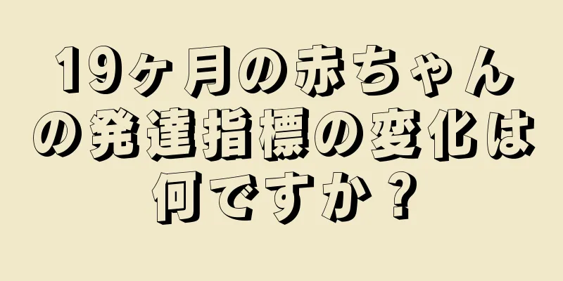 19ヶ月の赤ちゃんの発達指標の変化は何ですか？