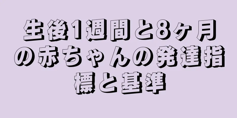 生後1週間と8ヶ月の赤ちゃんの発達指標と基準