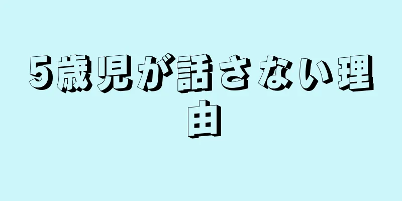 5歳児が話さない理由