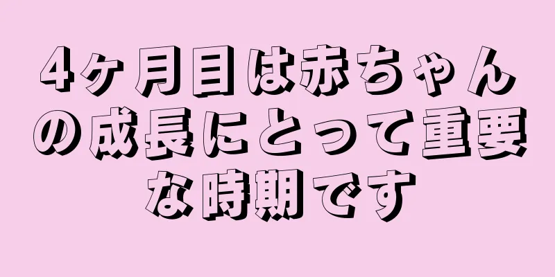 4ヶ月目は赤ちゃんの成長にとって重要な時期です