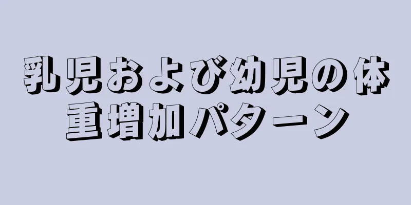 乳児および幼児の体重増加パターン