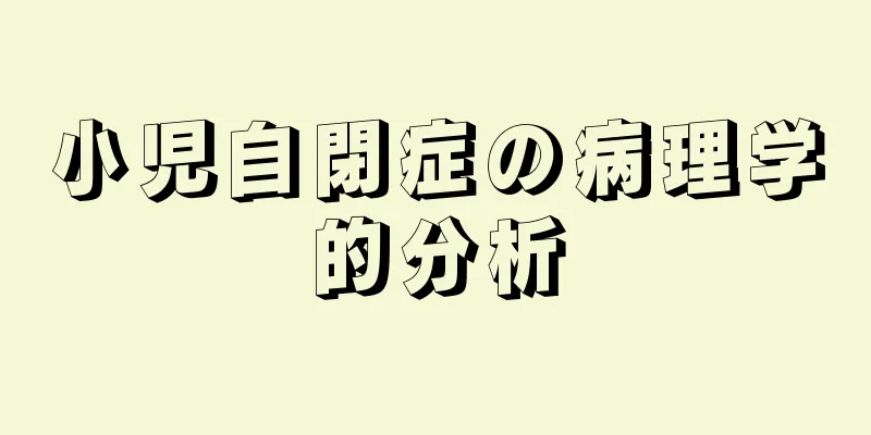 小児自閉症の病理学的分析