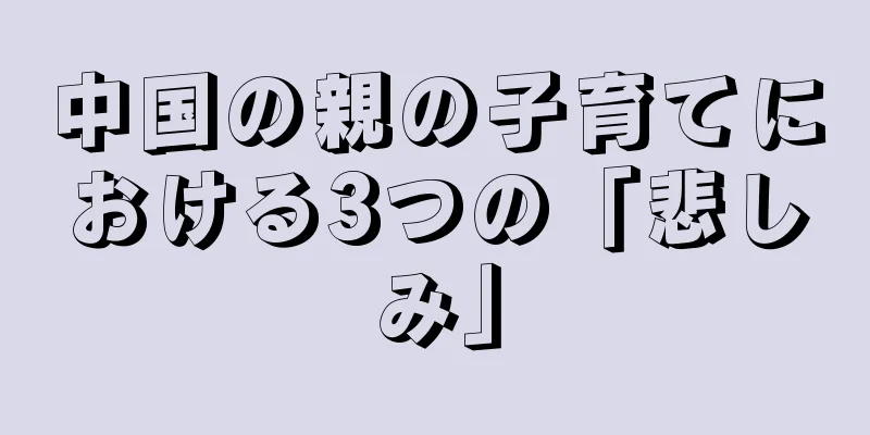 中国の親の子育てにおける3つの「悲しみ」