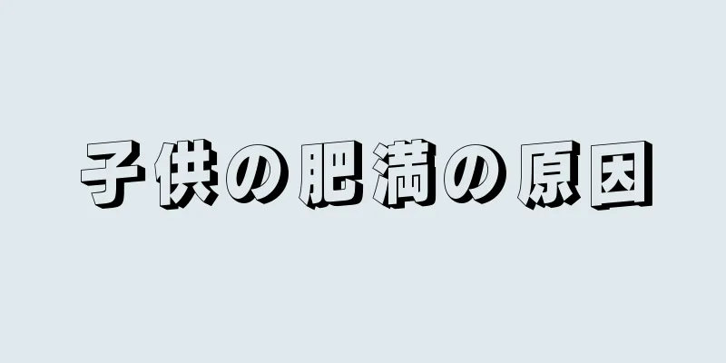 子供の肥満の原因