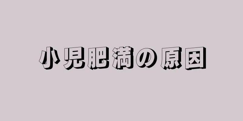 小児肥満の原因