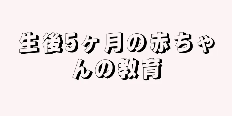 生後5ヶ月の赤ちゃんの教育