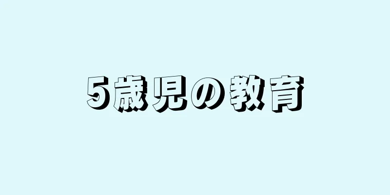 5歳児の教育