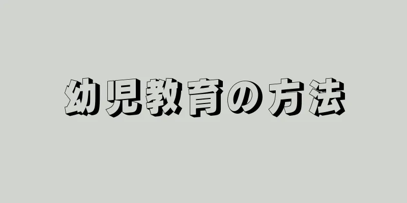 幼児教育の方法