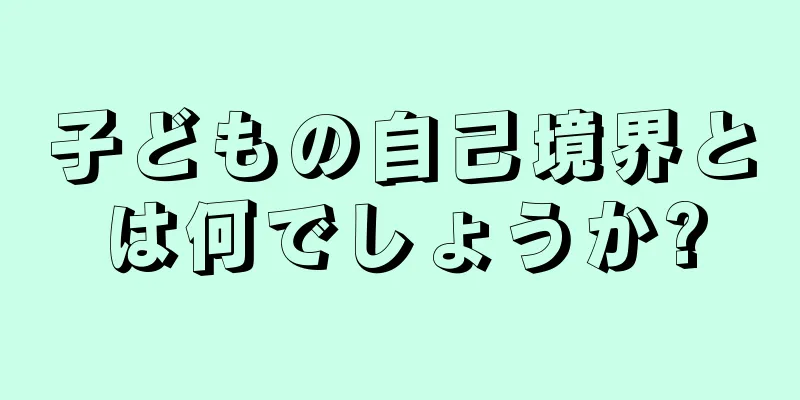 子どもの自己境界とは何でしょうか?